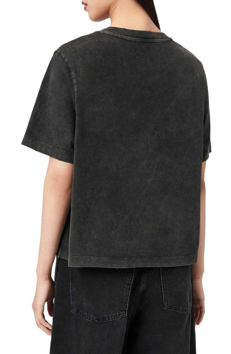 AllSaints Sabbath Lisa Embellished Cotton Graphic T-Shirt, Alternate, color, Washed Black