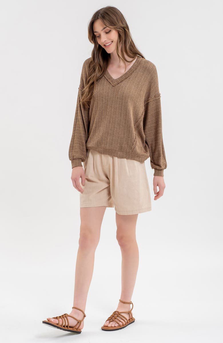 Blu Pepper V-Neck Chenille Top, Alternate, color, 