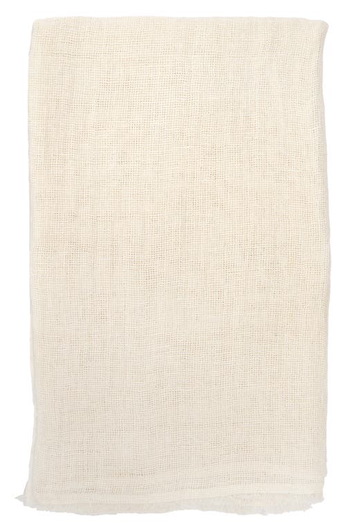 Pom Pom At Home River Oversize Linen Throw Blanket In White