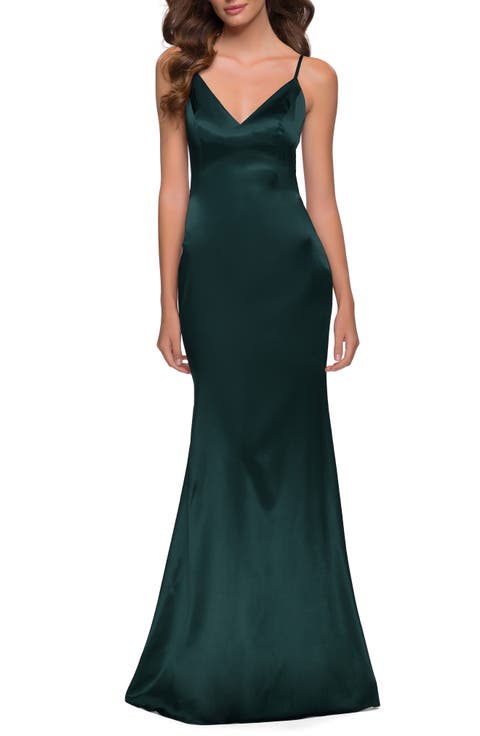 Stretch Satin Trumpet Gown