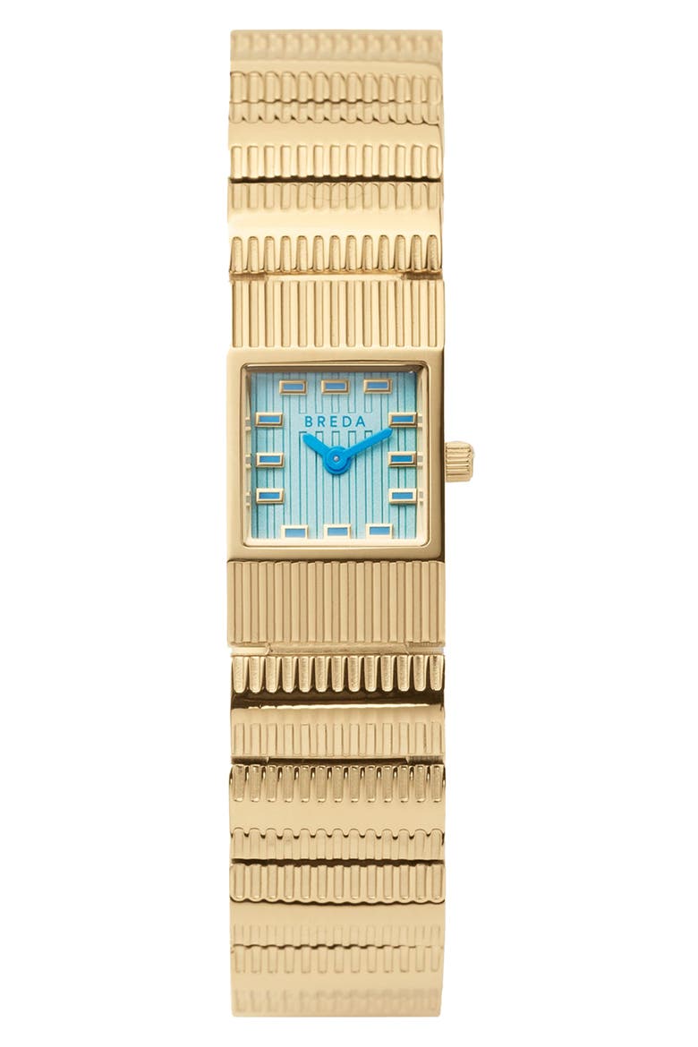 Groove Square Bracelet Watch, 16mm, Main, color, GOLD/BLUE