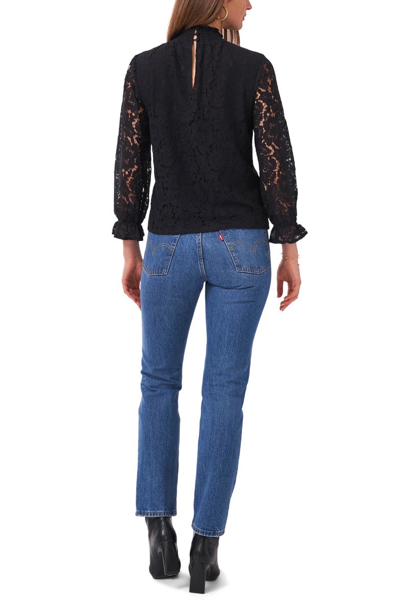 1.STATE Smocked Mock Neck Top, Alternate, color, 