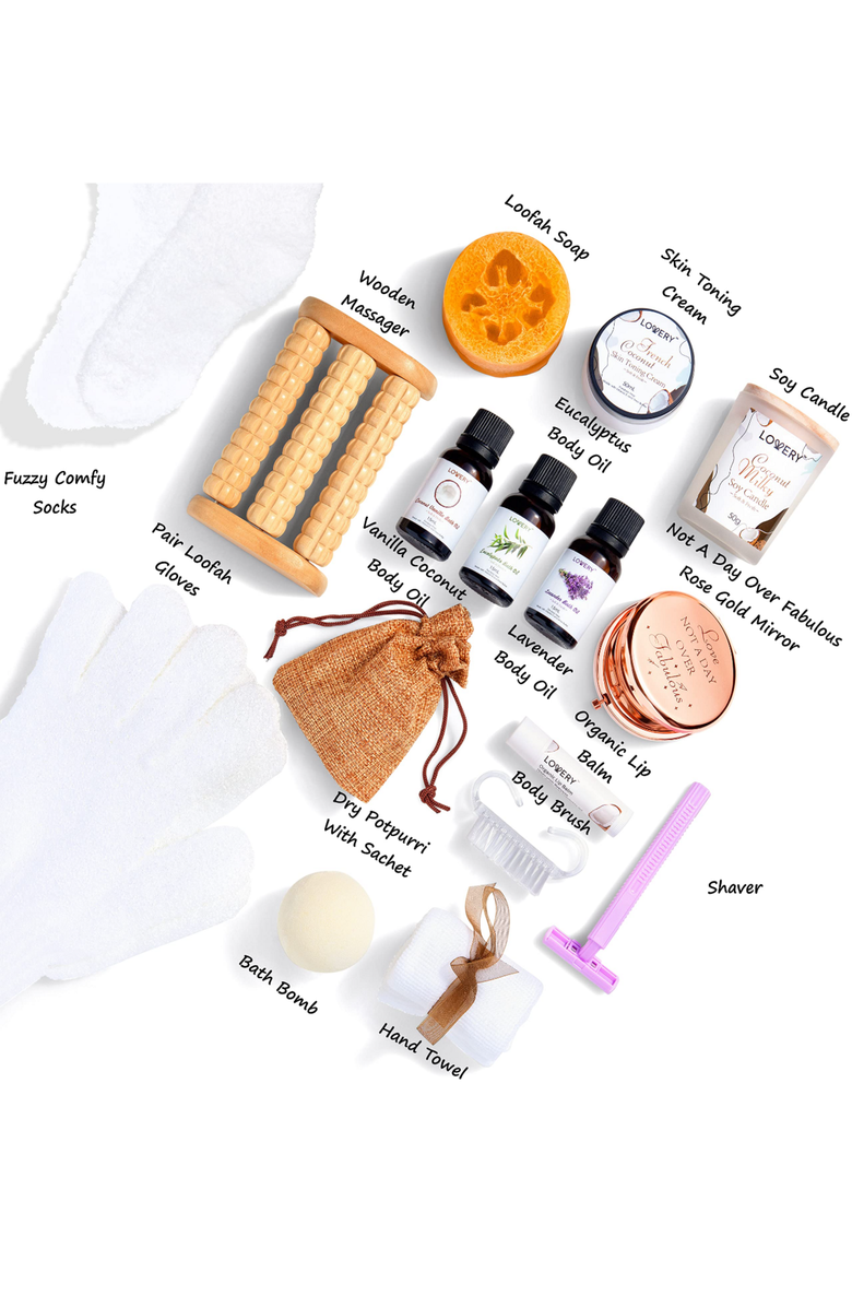 Lovery French Coconut Aromatherapy Handmade 20 pc Gift Box Set, Alternate, color, Coconut