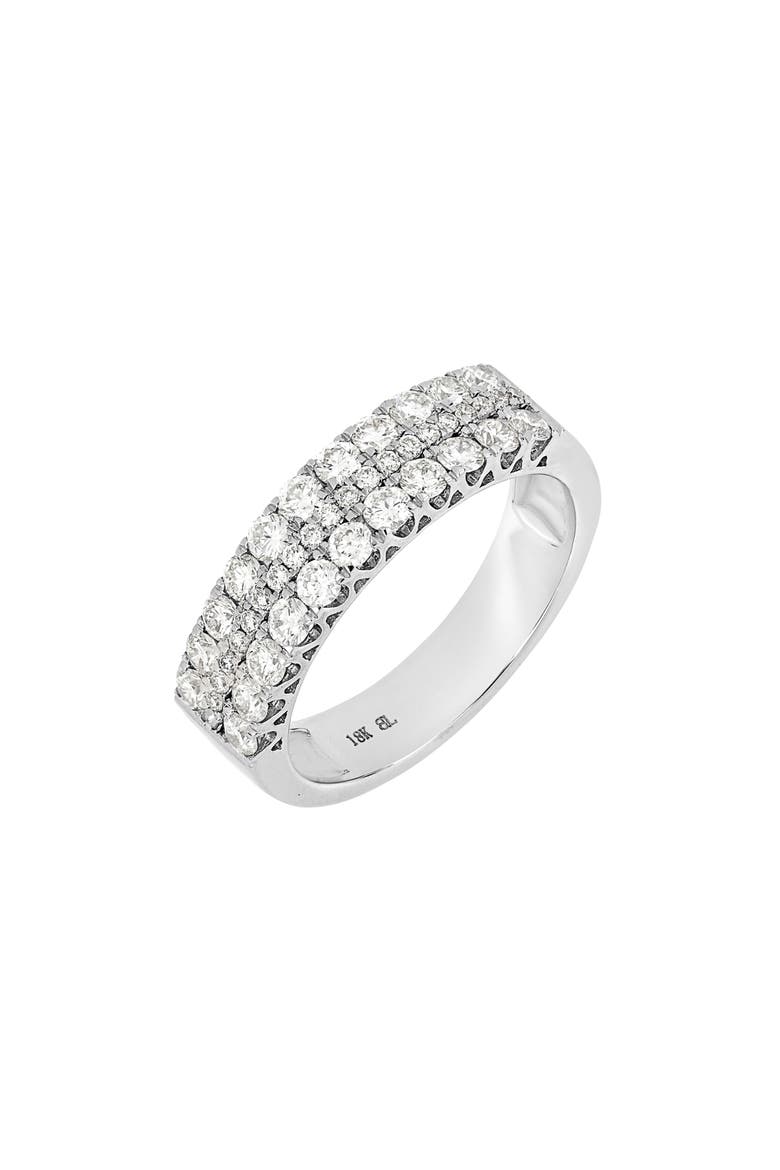 Audrey 3-Row Diamond Band Ring (Nordstrom Exclusive), Main, color, 18K WHITE GOLD