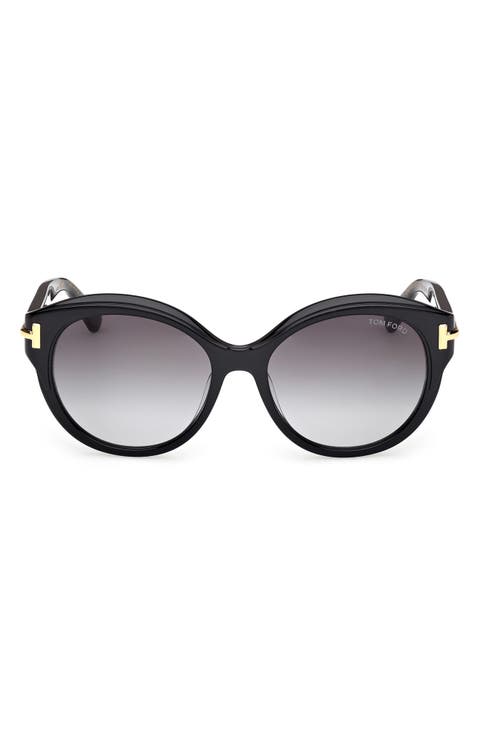 Icon 57mm Gradient Round Sunglasses