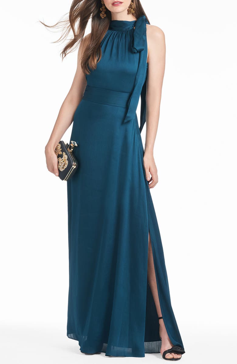 Sachin & Babi Kayla Crinkled Georgette Gown, Main, color, 