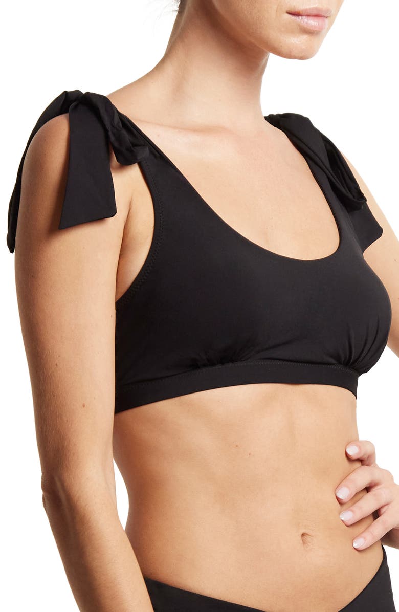 Hanky Panky Swim Scoop Bikini Top, Alternate, color, Black