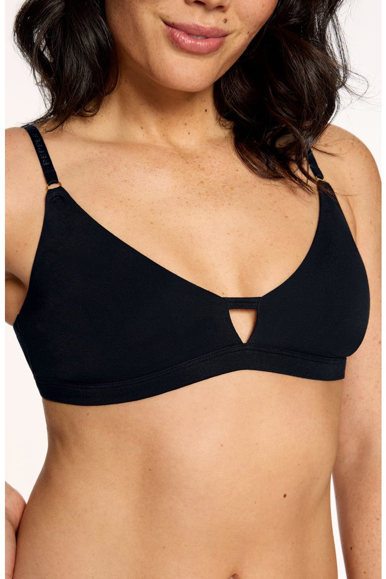 Supima Cotton Wirefree Bra, Main, color, Black