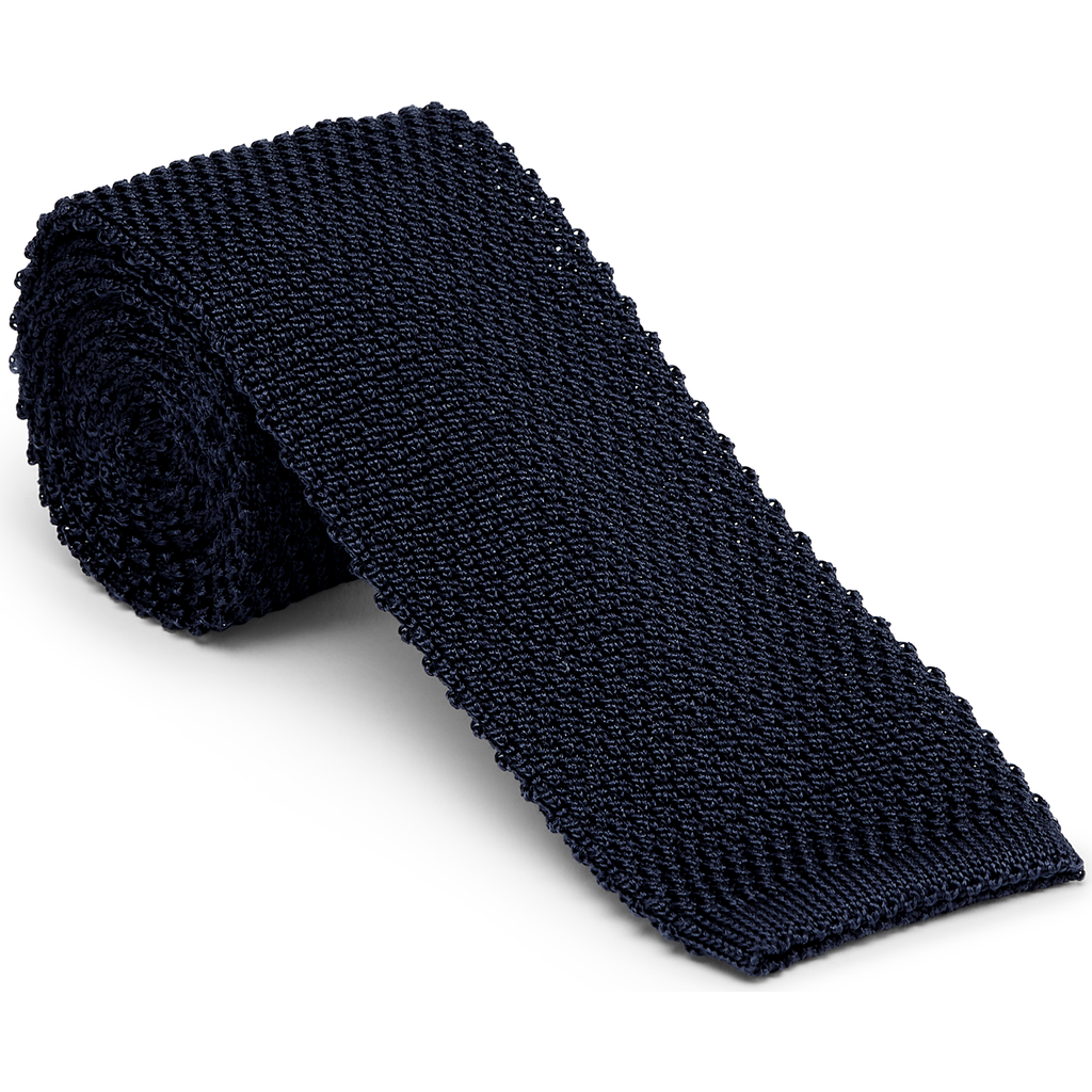 Brunello Cucinelli Silk Knitted Tie In Blue