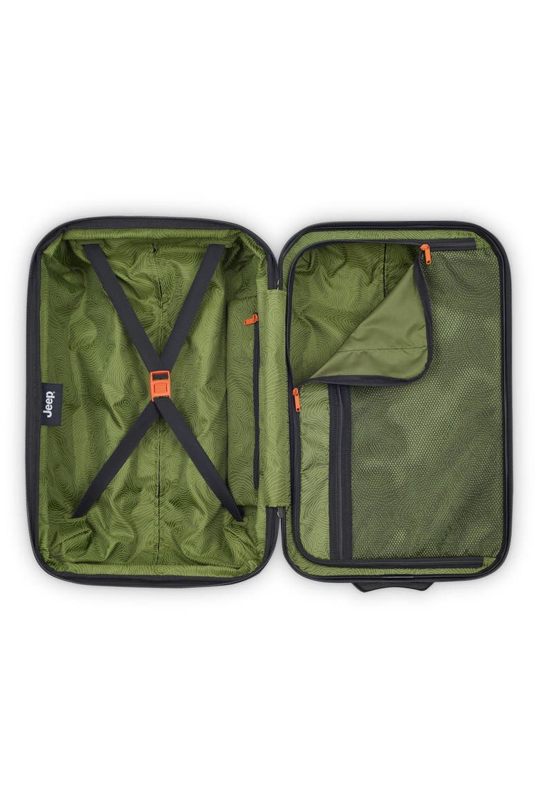 JH003B 21" Carry On Hardside Expandable Luggage with Two Wheels, Alternate, color, Black