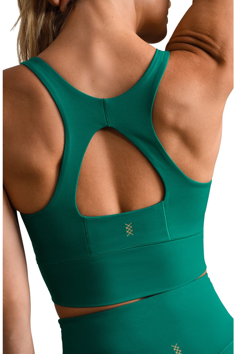 Revive Scoop Longline Bra, Alternate, color, EMERALD GREEN