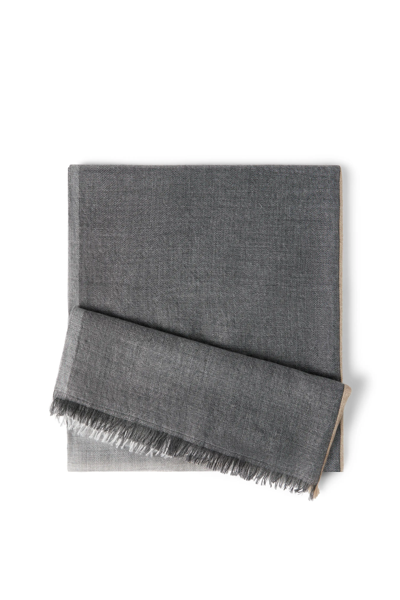 Cashmere and silk color block scarf, Main, color, Lead