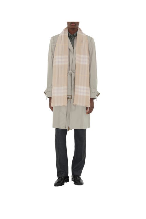 Burberry Wide Check Wool Scarf