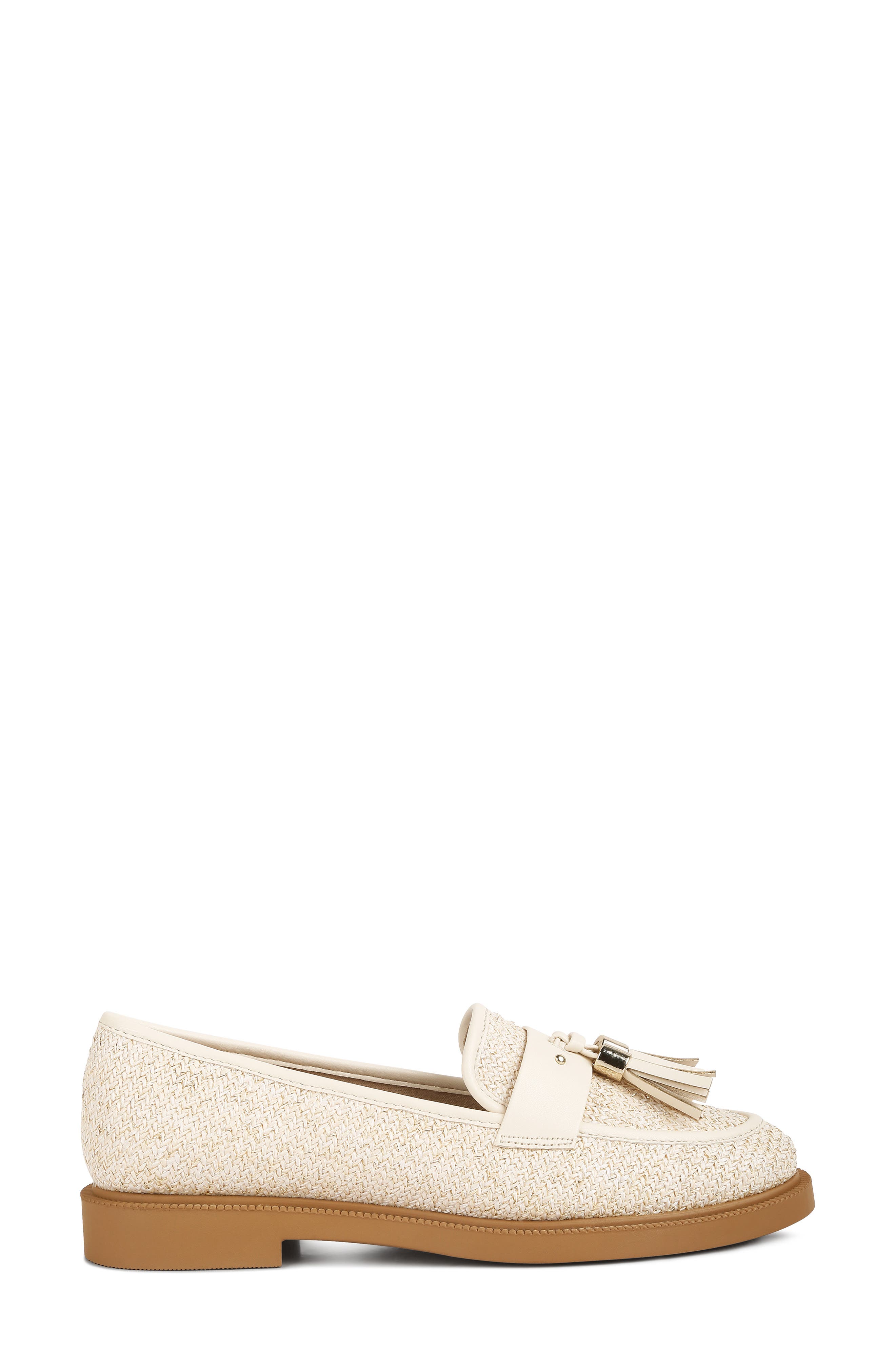LONDON RAG Foxford Tassel Raffia Loafer, Alternate, color, Cream