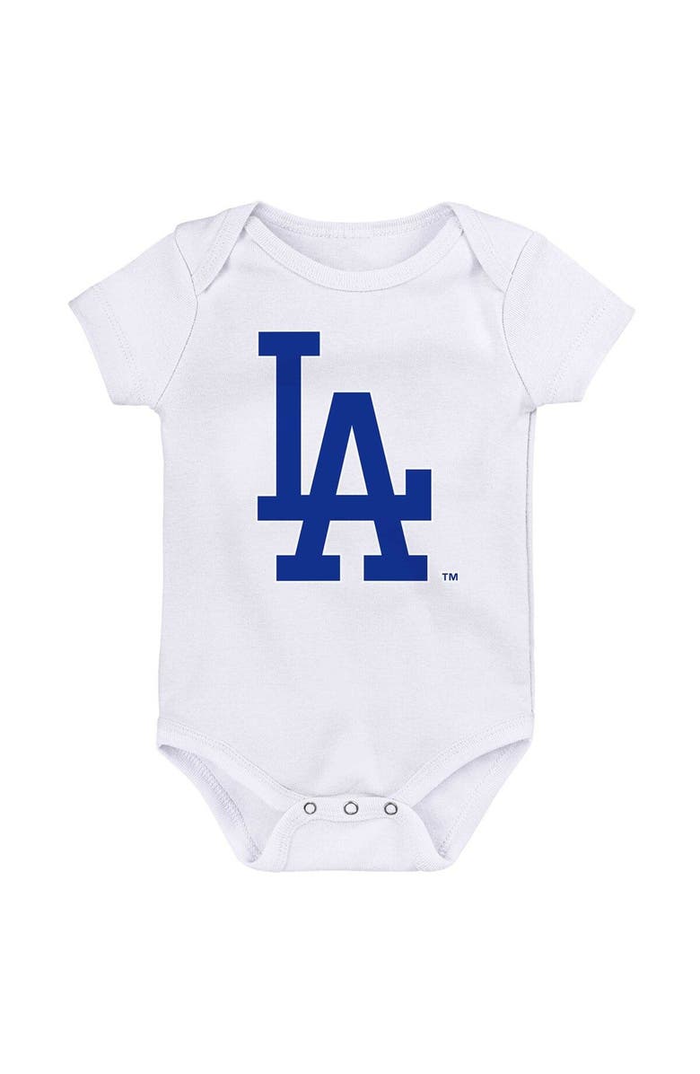 Outerstuff Infant Royal/White/White Los Angeles Dodgers Minor League Player Three-Pack Bodysuit Set, Alternate, color, 