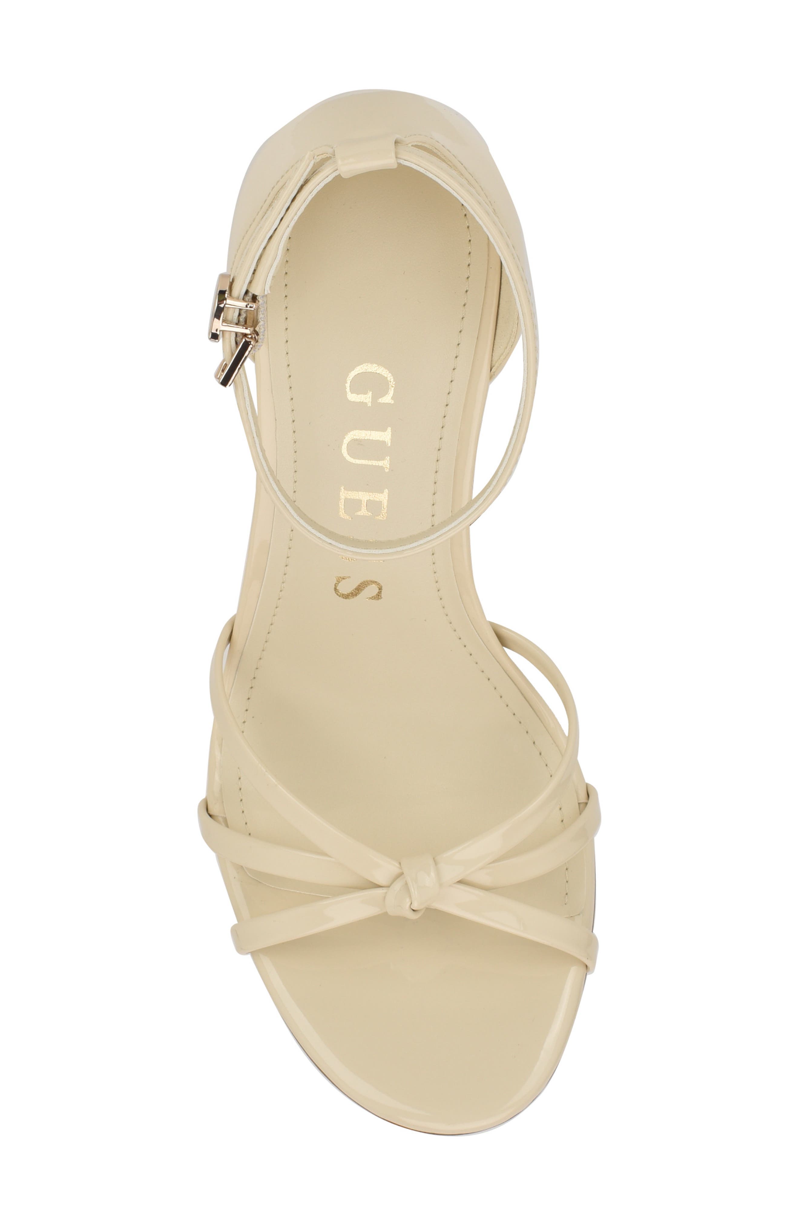 GUESS Spring Ankle Strap Sandal, Alternate, color, Ivory