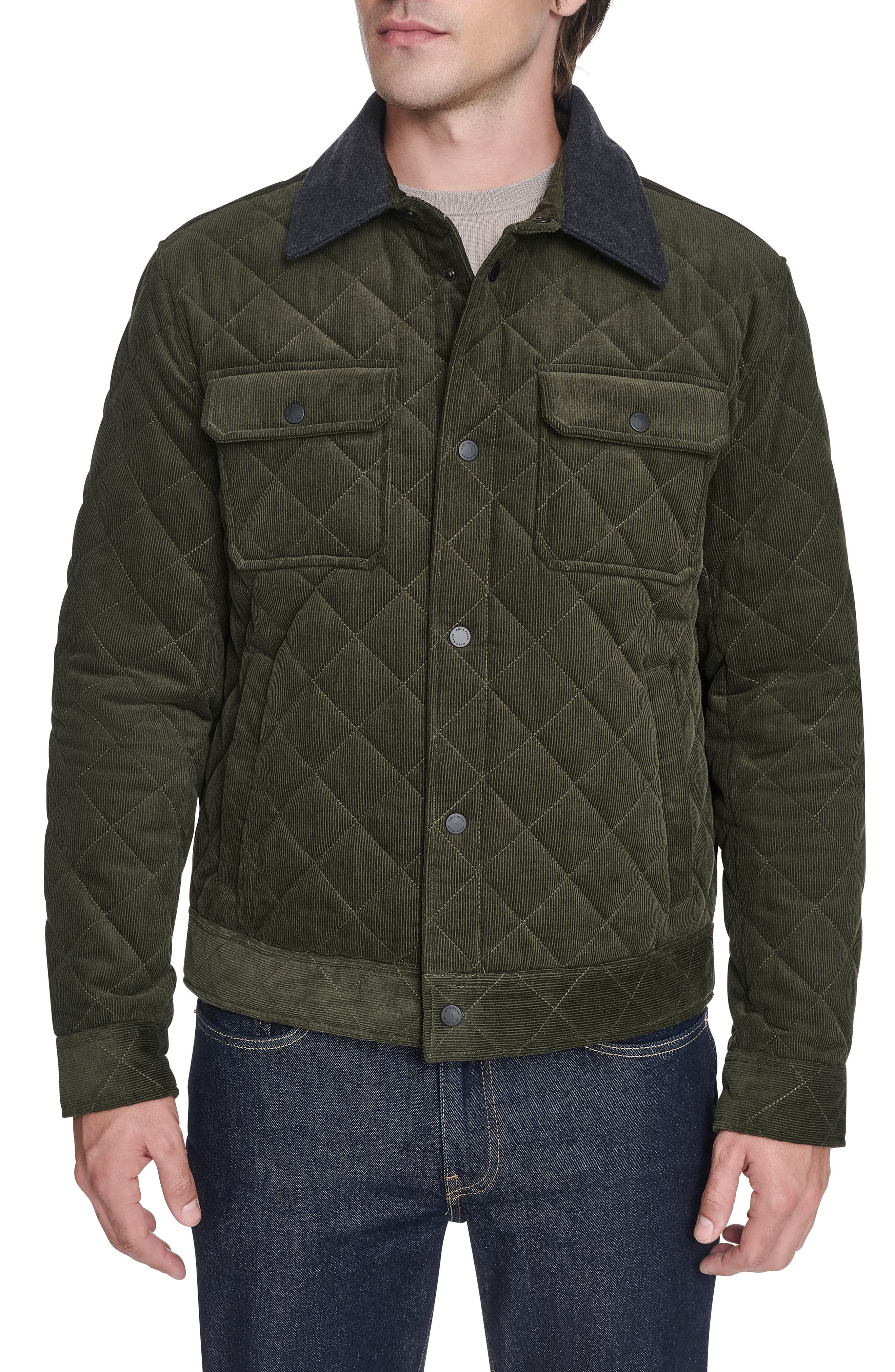 Cole Haan Quilted Shirt Jacket