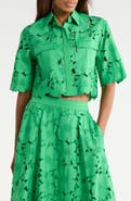 DVF Joan Embroidered Crop Top