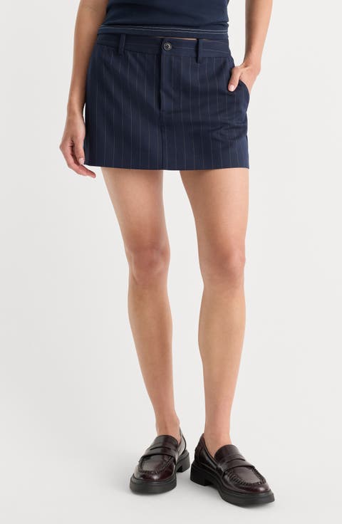 The Trouser Pinstripe Miniskirt
