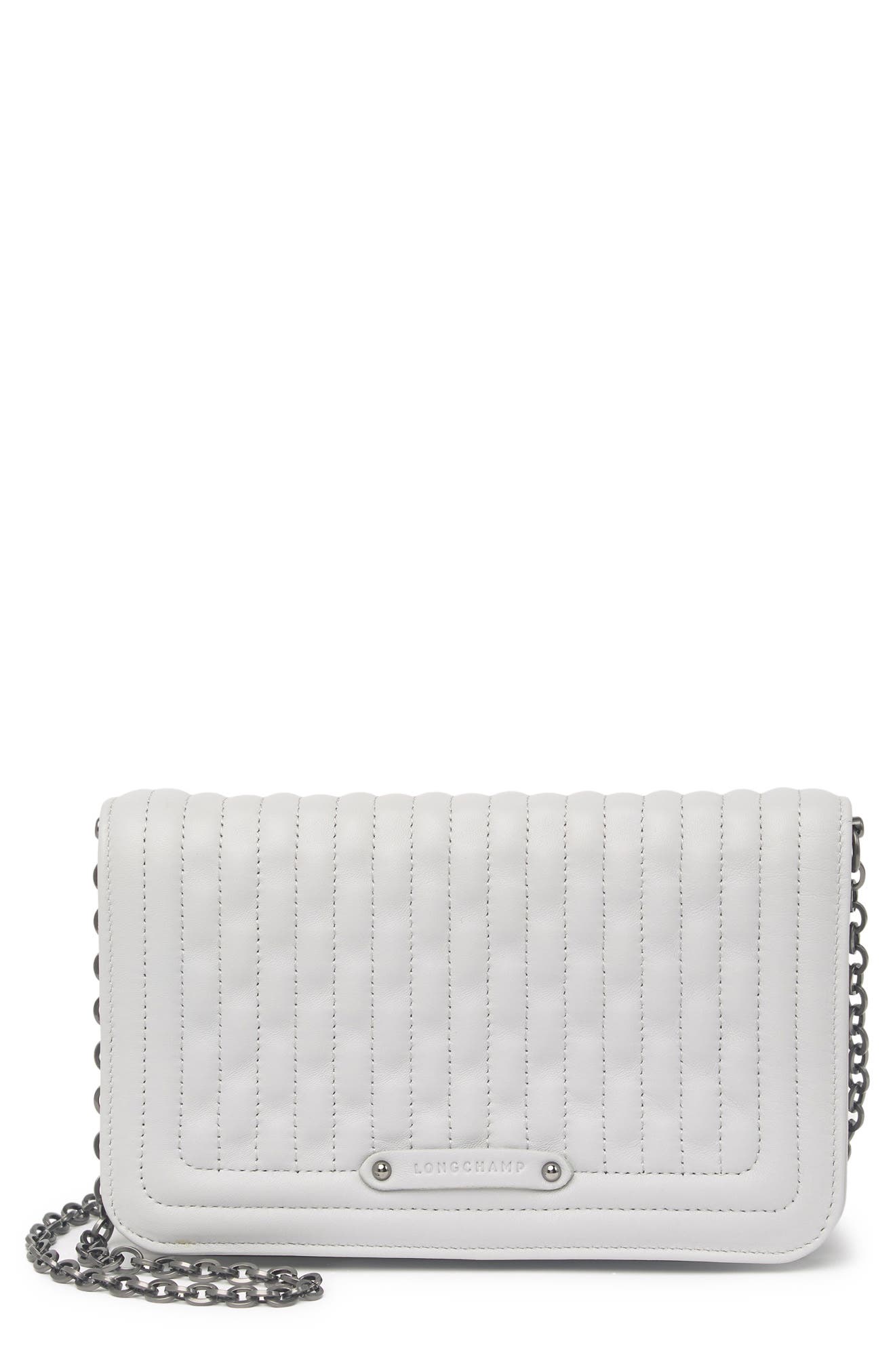 Longchamp Quilted Crossbody Wallet On a Chain