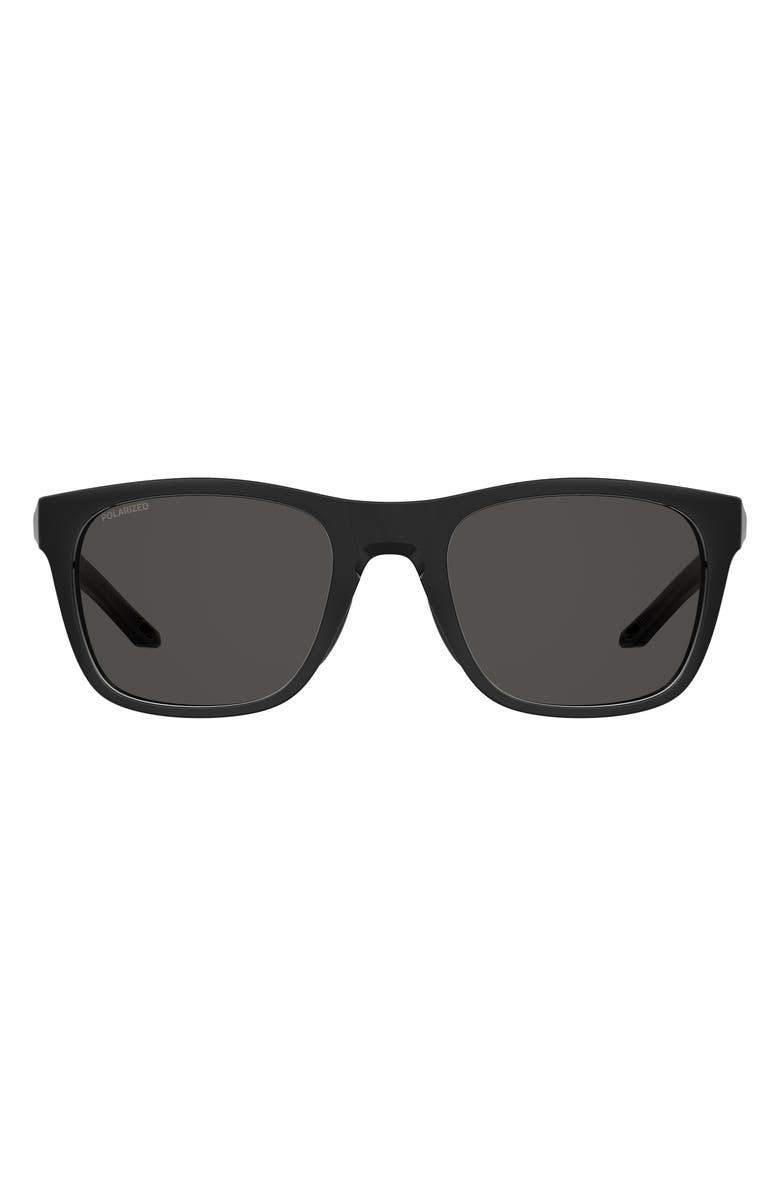 Under Armour 55mm Square Sunglasses, Main, color, Black