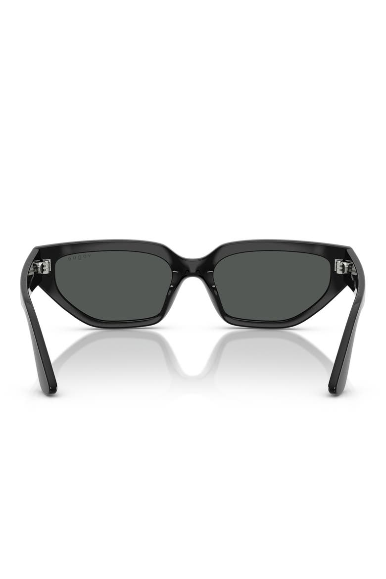 Kids' 52mm Irregular Sunglasses, Alternate, color, BLACK