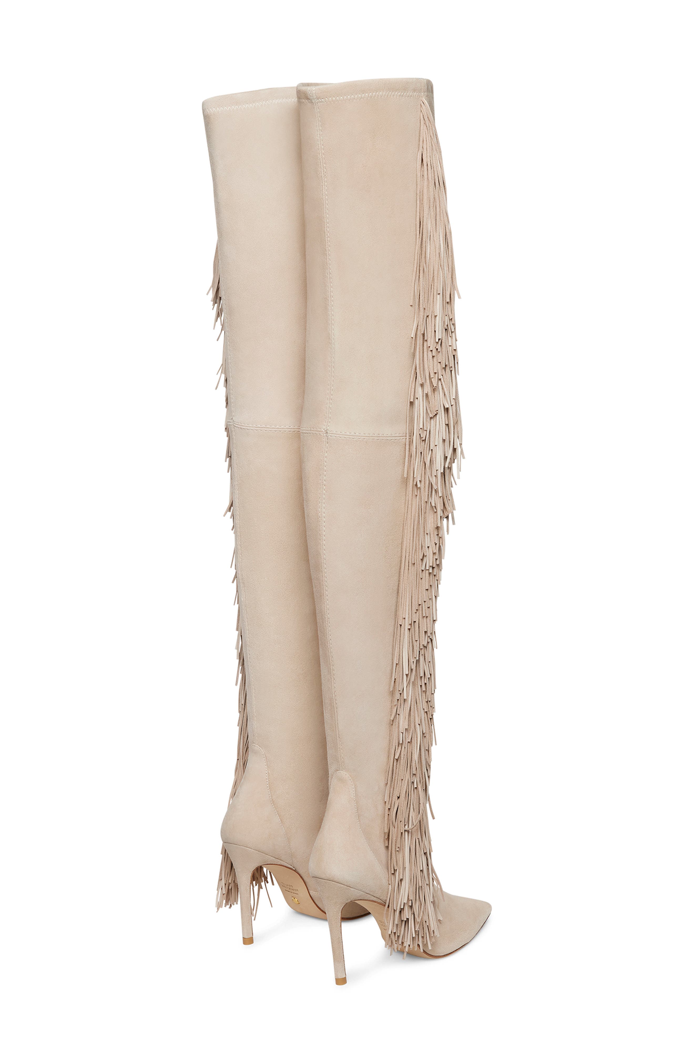 Ultrastuart Fringe Over the Knee Boot, Alternate, color, DUNE