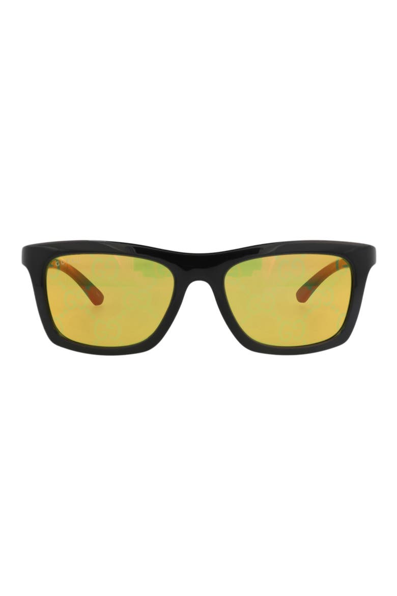 51mm Square Sunglasses, Main, color, BLACK GREEN YELLOW