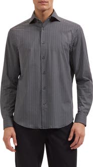 Bugatchi Devon OoohCotton® Microprint Button-Up Shirt
