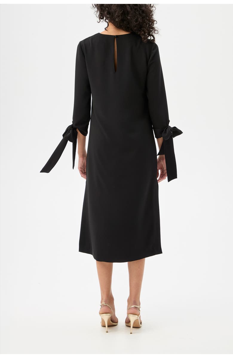 Trina Turk Drama Tie Sleeve Midi Dress, Alternate, color, Black