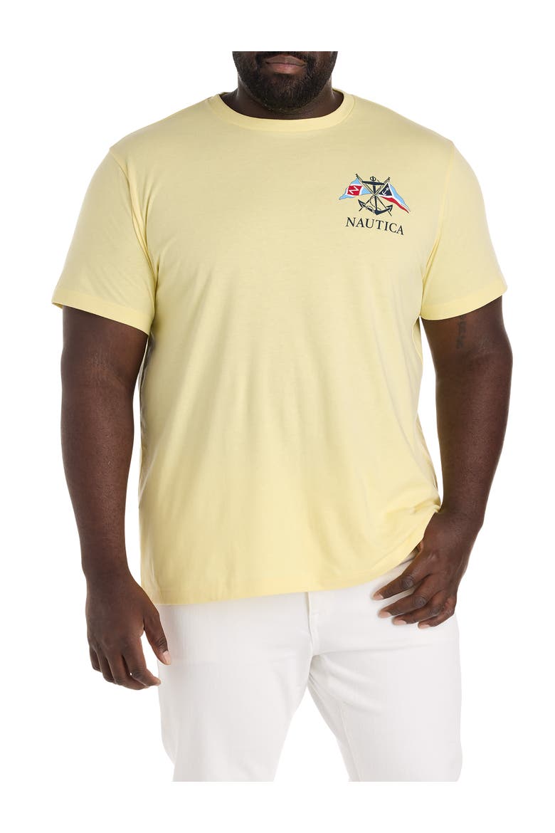 Big & Tall Sea and Sun Graphic Tee, Alternate, color, PALEBANANA