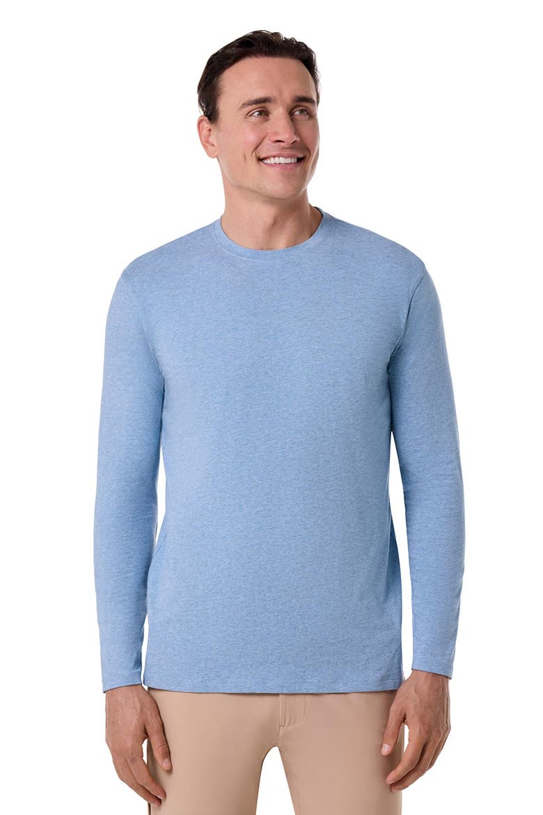 Men's Morada Long Sleeve T-Shirt, UPF 50+ Sun Protection, Main, color, Light Blue Heather