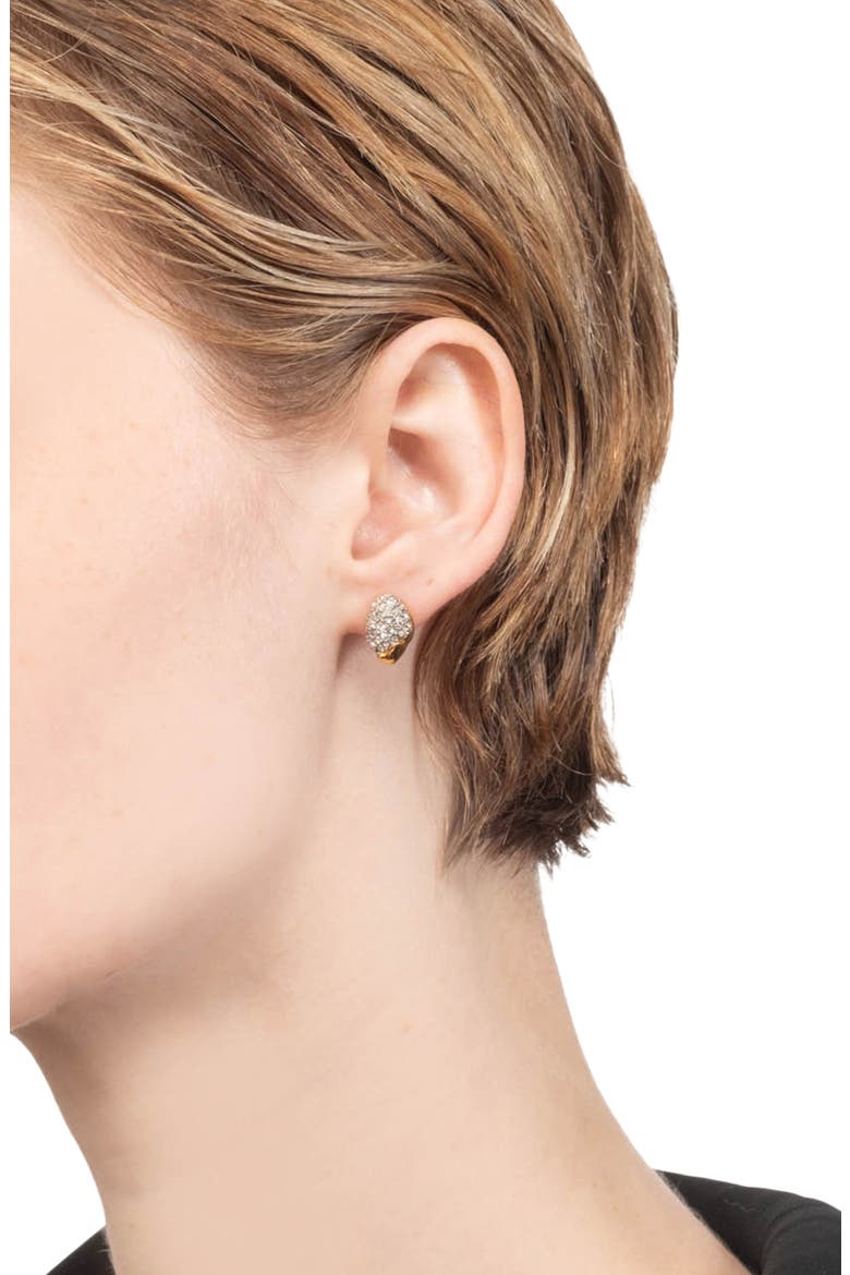 Solanales Tiny Pebble Stud Earrings, Alternate, color, GOLD/ CRYSTALS