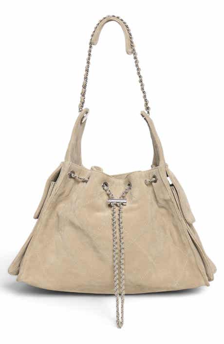Valeria Quilted Leather Bucket Bag