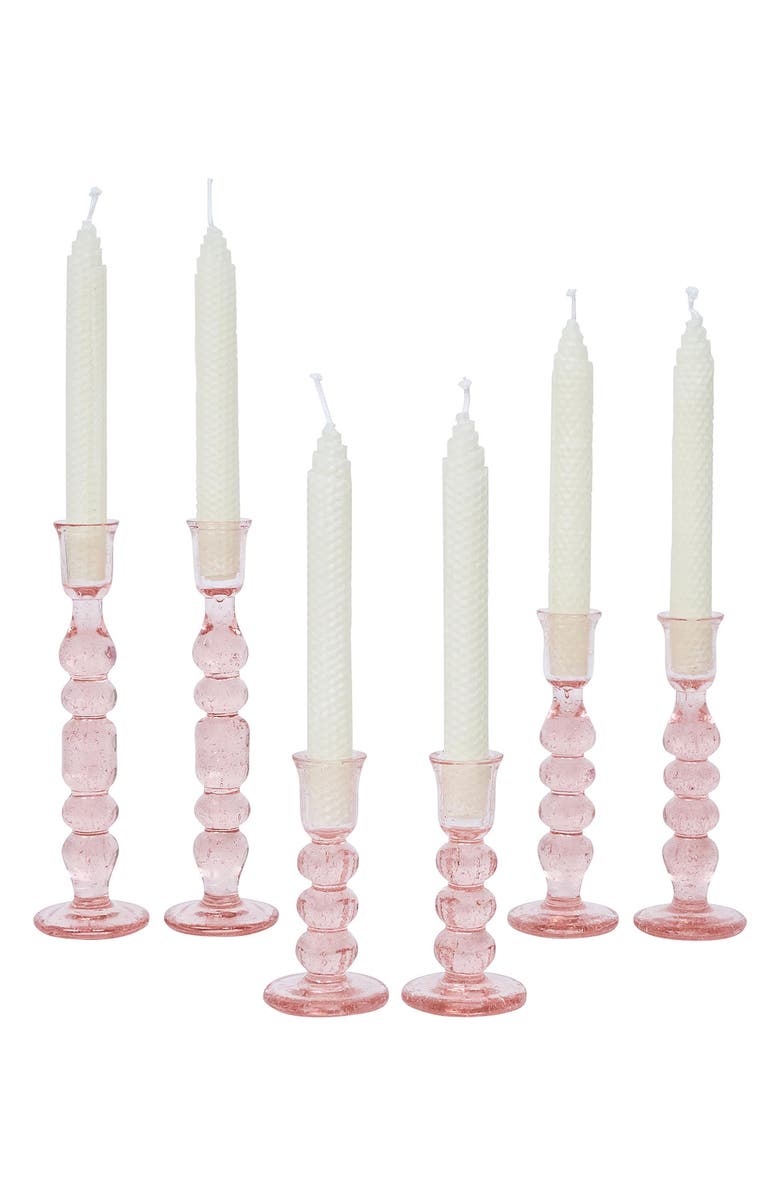 Juliska Provence Set of 2 Candlesticks, Alternate, color, Blush
