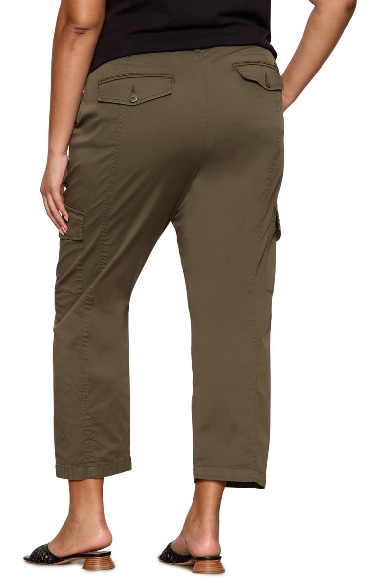 Rebel Crop Straight Leg Cargo Pants, Alternate, color, FATIGUE GREEN