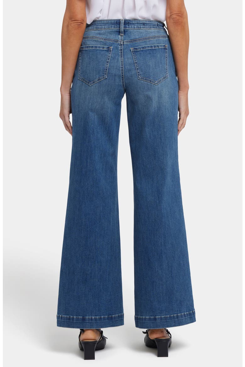 NYDJ Teresa Cool Embrace Exposed Button Wide Leg Jeans Women NYDJ Teresa Cool Embrace Exposed Button Wide Leg Jeans Women