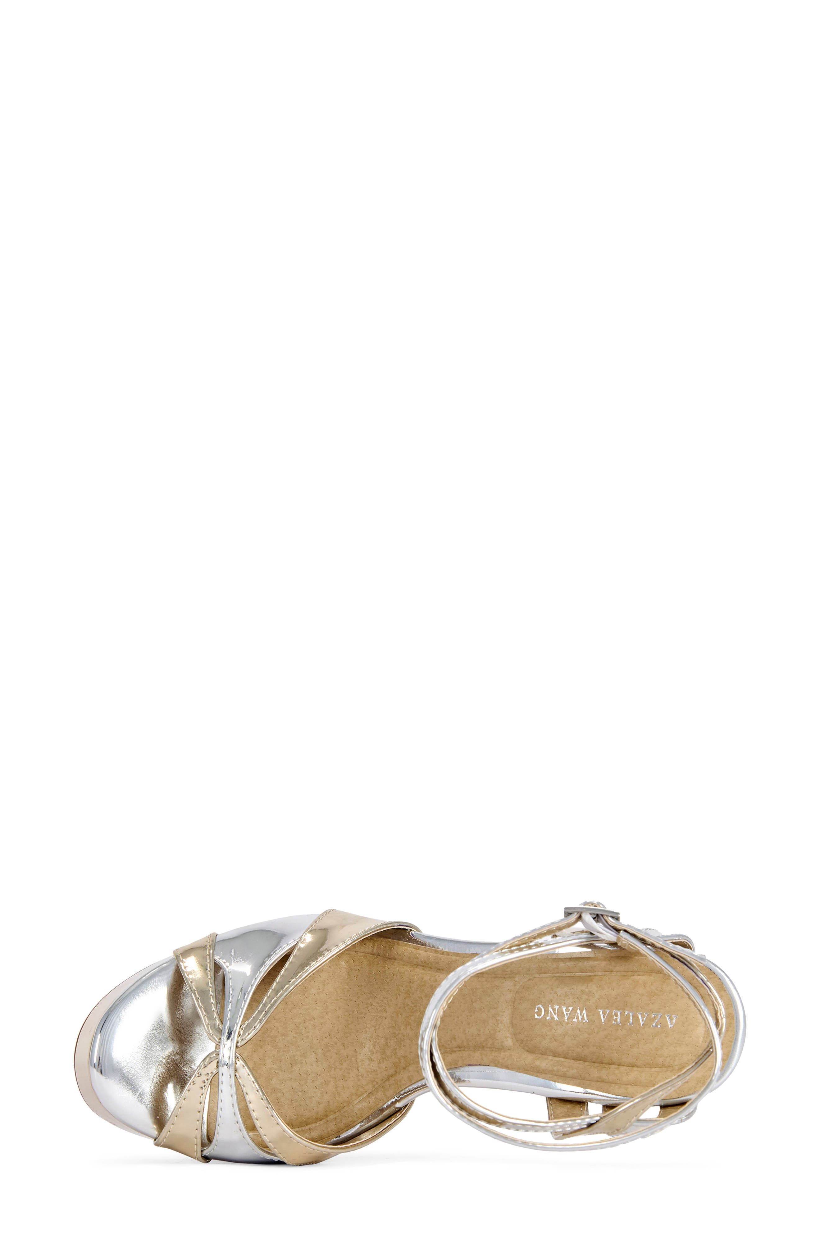 Danira Platform Sandal, Alternate, color, SILVER MULTI