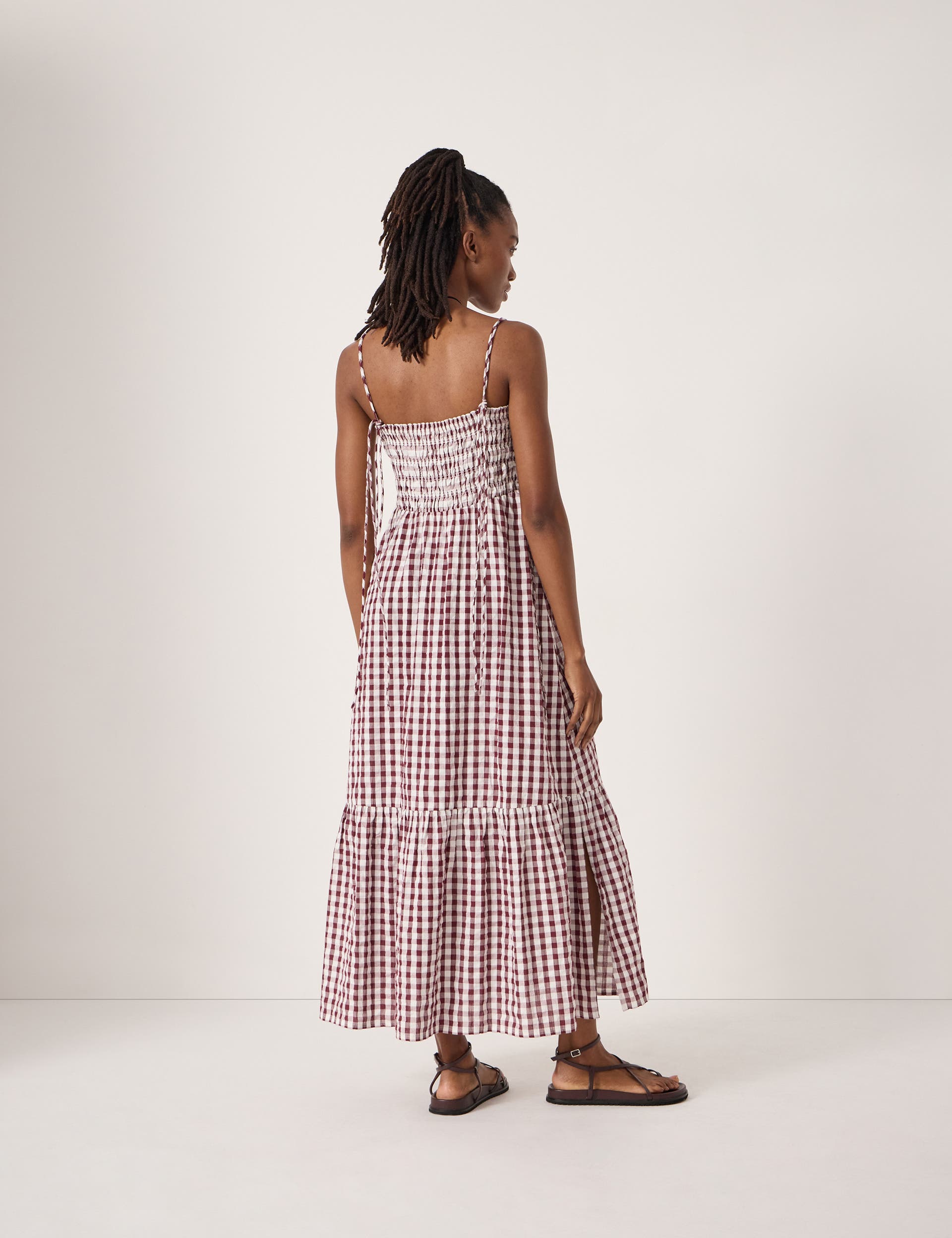Hush Leni Shirred Gingham Beach Dress (Women) | Nordstrom