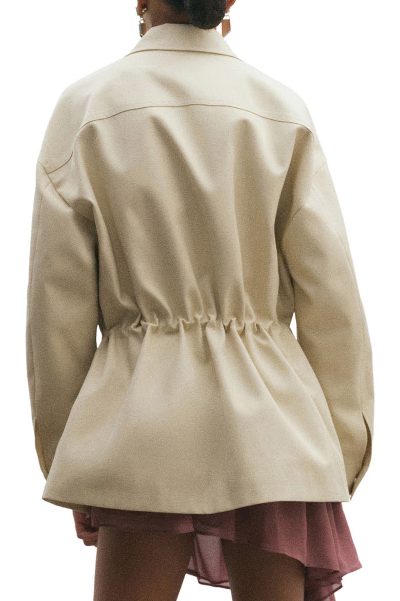 Oversize Cotton Jacket, Alternate, color, ECRU
