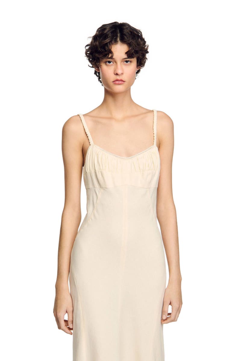 SANDRO Maxi dress with straps, Alternate, color, 