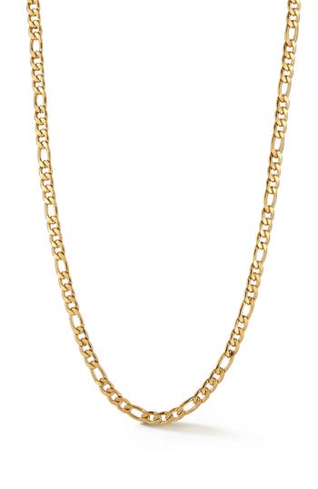 Yield Of Men 6mm Figaro Chain Necklace In Gold