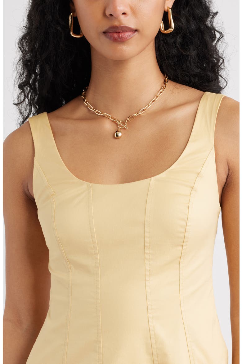 Seam Fit & Flare Poplin Minidress, Alternate, color, YELLOW SAHARA