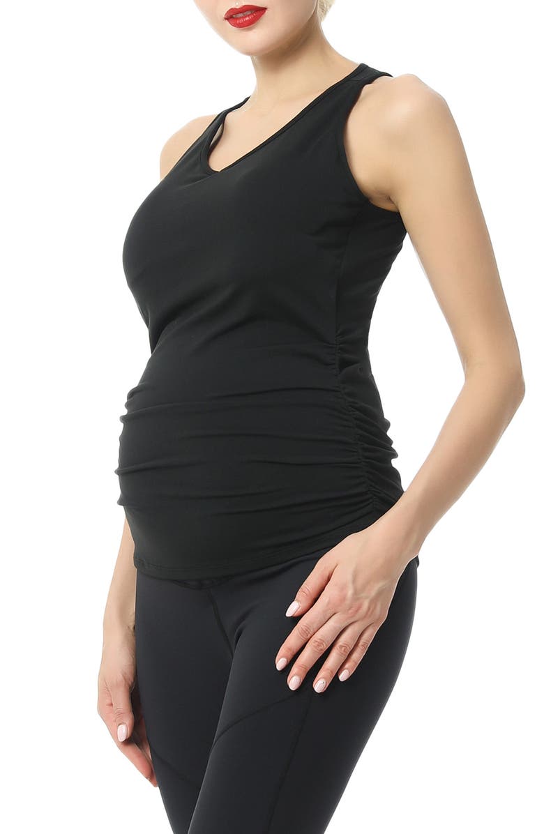 Kimi and Kai Rachel Maternity Performance Tank, Alternate, color, Black