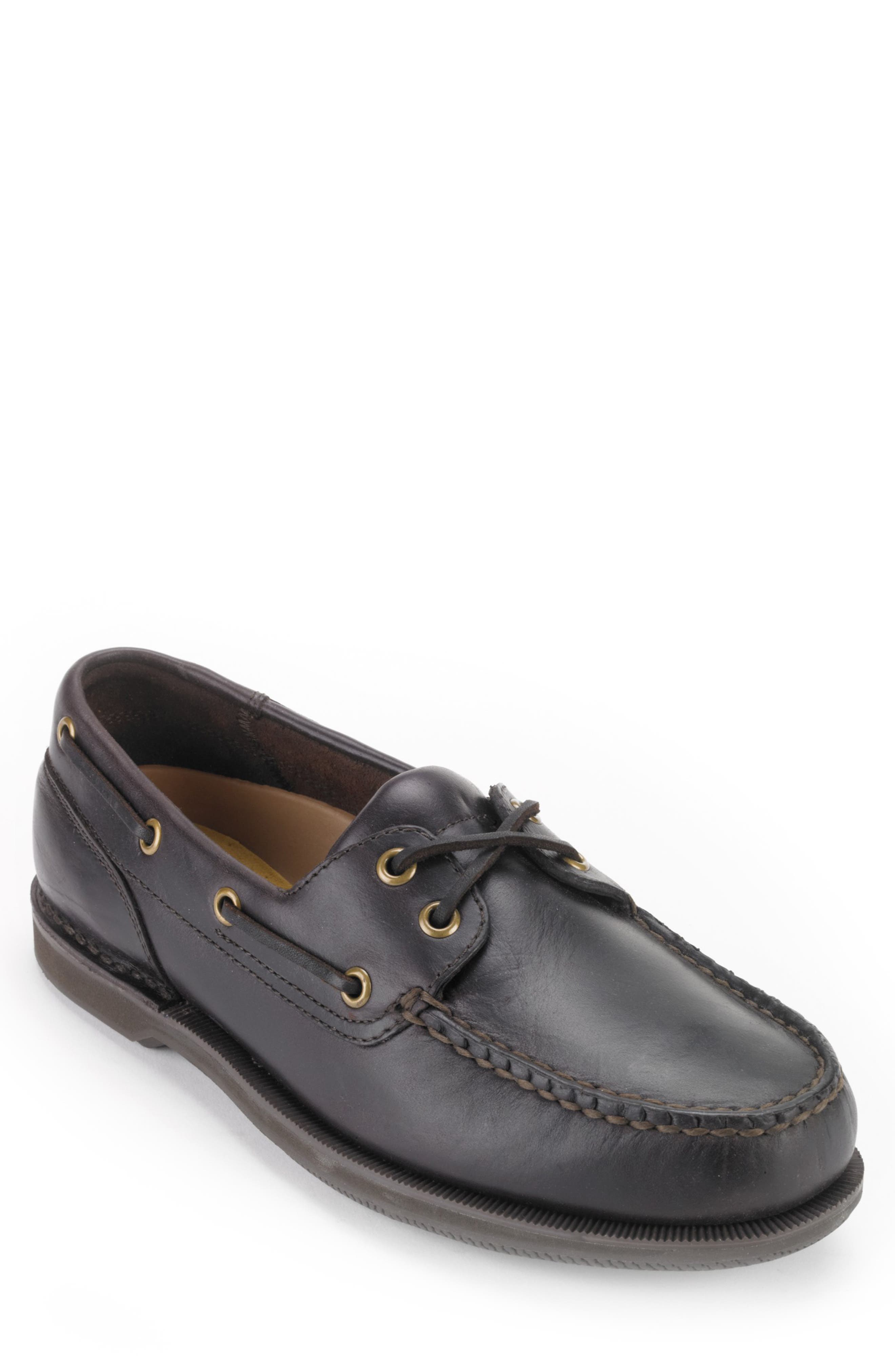 'Perth' Boat Shoe, Main, color, DARK BROWN