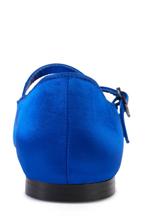 Karl Lagerfeld Paris Veyda Pointed Toe Mary Jane Flat In Cobalt