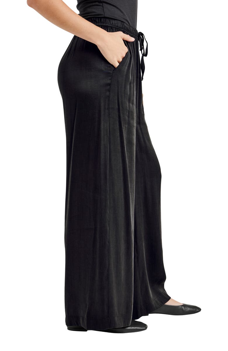 Splendid Angie Wide Leg Satin Pants, Alternate, color, 