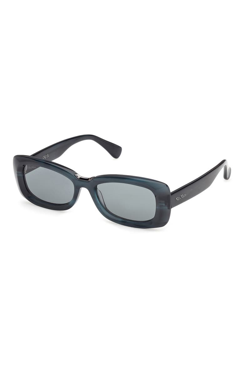 53mm Rectangular Sunglasses, Alternate, color, STRIPED GUNMETAL / MINT