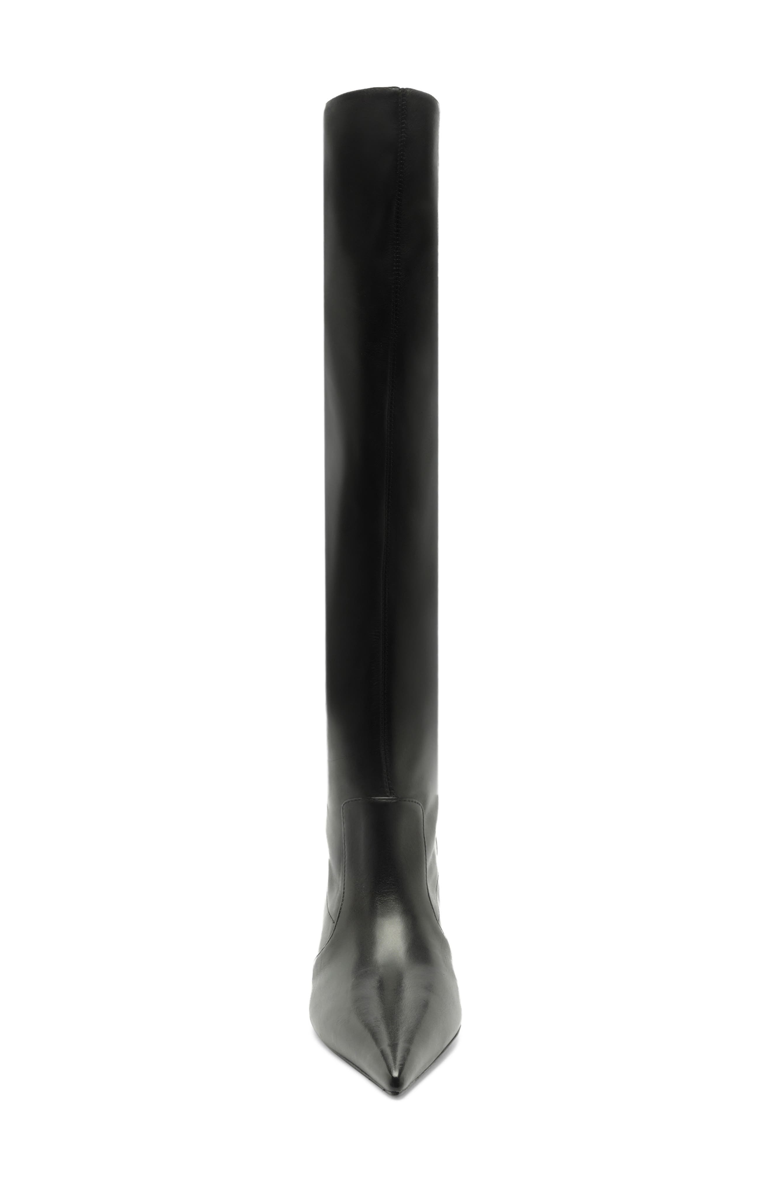 Lexi Slouch Leather Boot, Alternate, color, BLACK