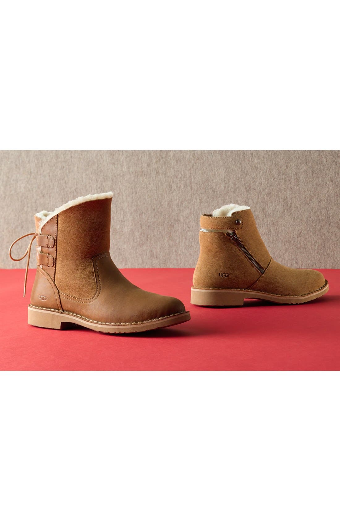 UGG<sup>®</sup> Naiyah Lace-Back Genuine Shearling Boot, Alternate, color, 